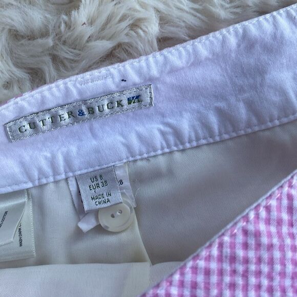 Cutter and Buck Pink Gingham Golf Skort - Picture 3 of 5